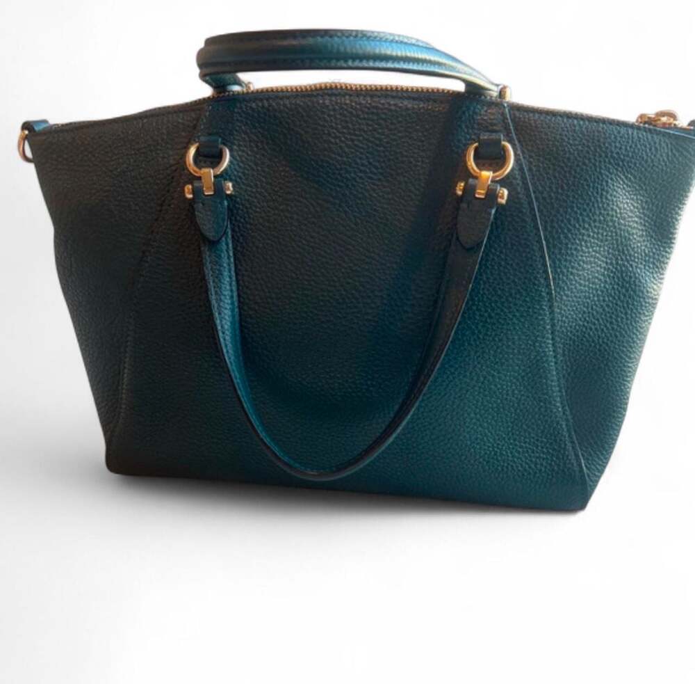 Coach Prairie Satchel in Teal Pebbled Leather 79997 - Picture 7 of 7